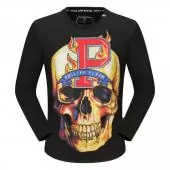 round neck sweaters philipp plein homems designer big fire skull cool